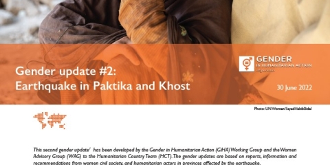 Gender update #2: Earthquake in Paktika and Khost