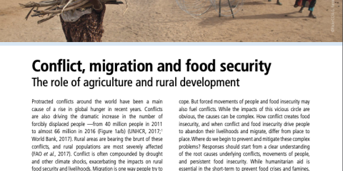  Conflict, migration and food security. The role of agriculture and rural development.