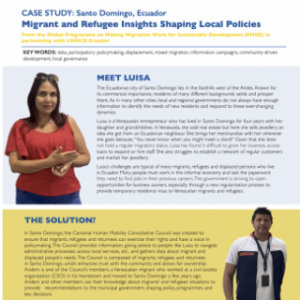 CASE STUDY: Migrant and Refugee Insights Shaping Local Policies