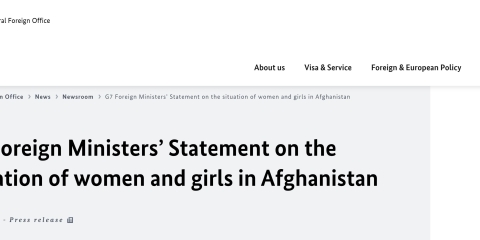 G7 Foreign Ministers’ Statement on the situation of women and girls in Afghanistan